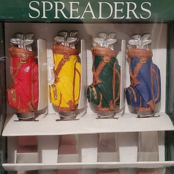 Boston Warehouse Spreaders Golf Theme 1999 4 Set - Picture 2 of 4